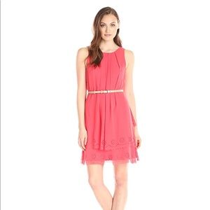 NWT Jessica Simpson Laser Cut Dress Coral